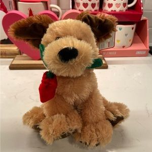 Valentine’s Day GUND Deangelo Dog With Red Rose Stuffed Animal Plush!